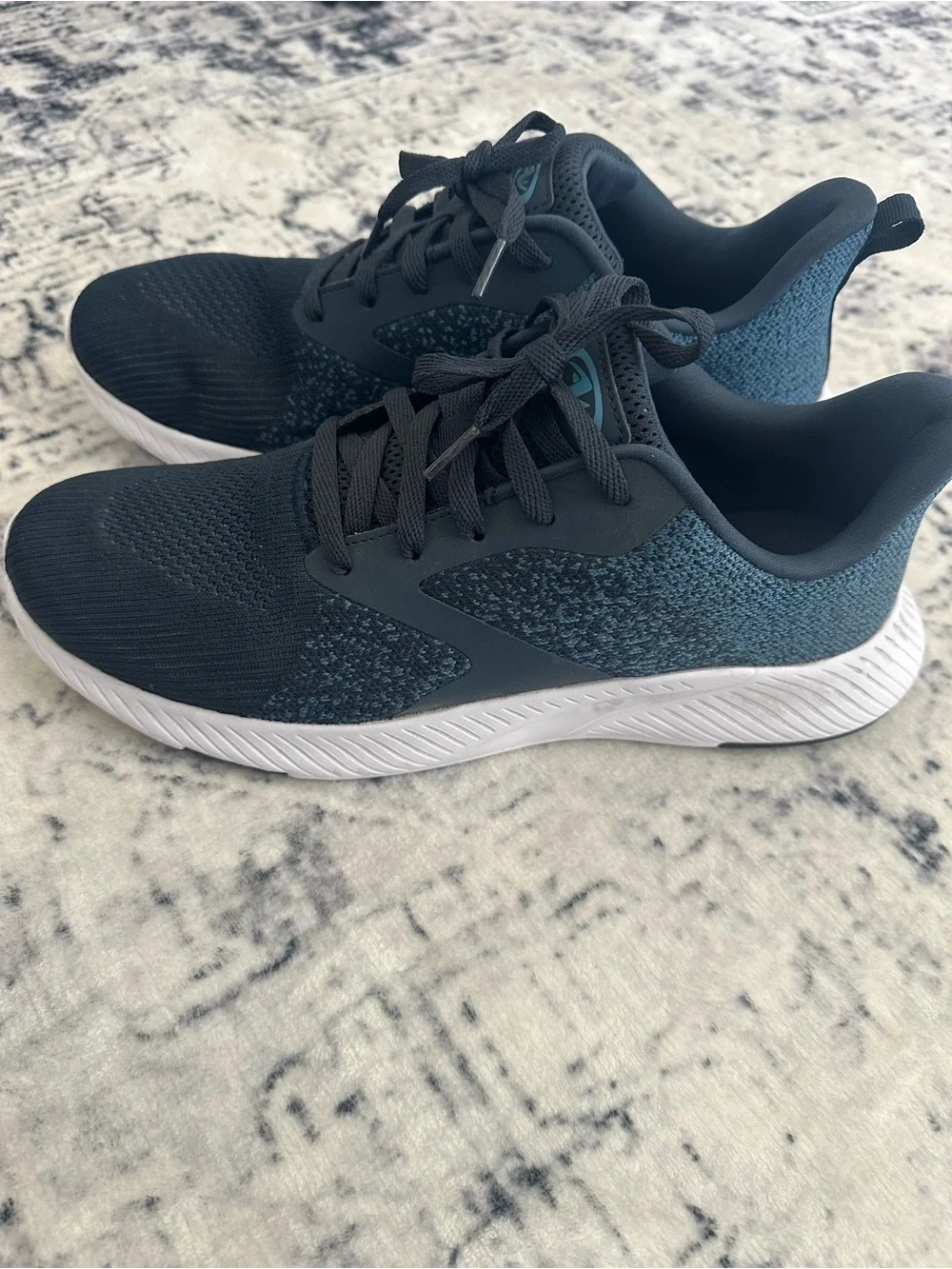 Athletic Works Men's Sneakers in Dark Teal and White